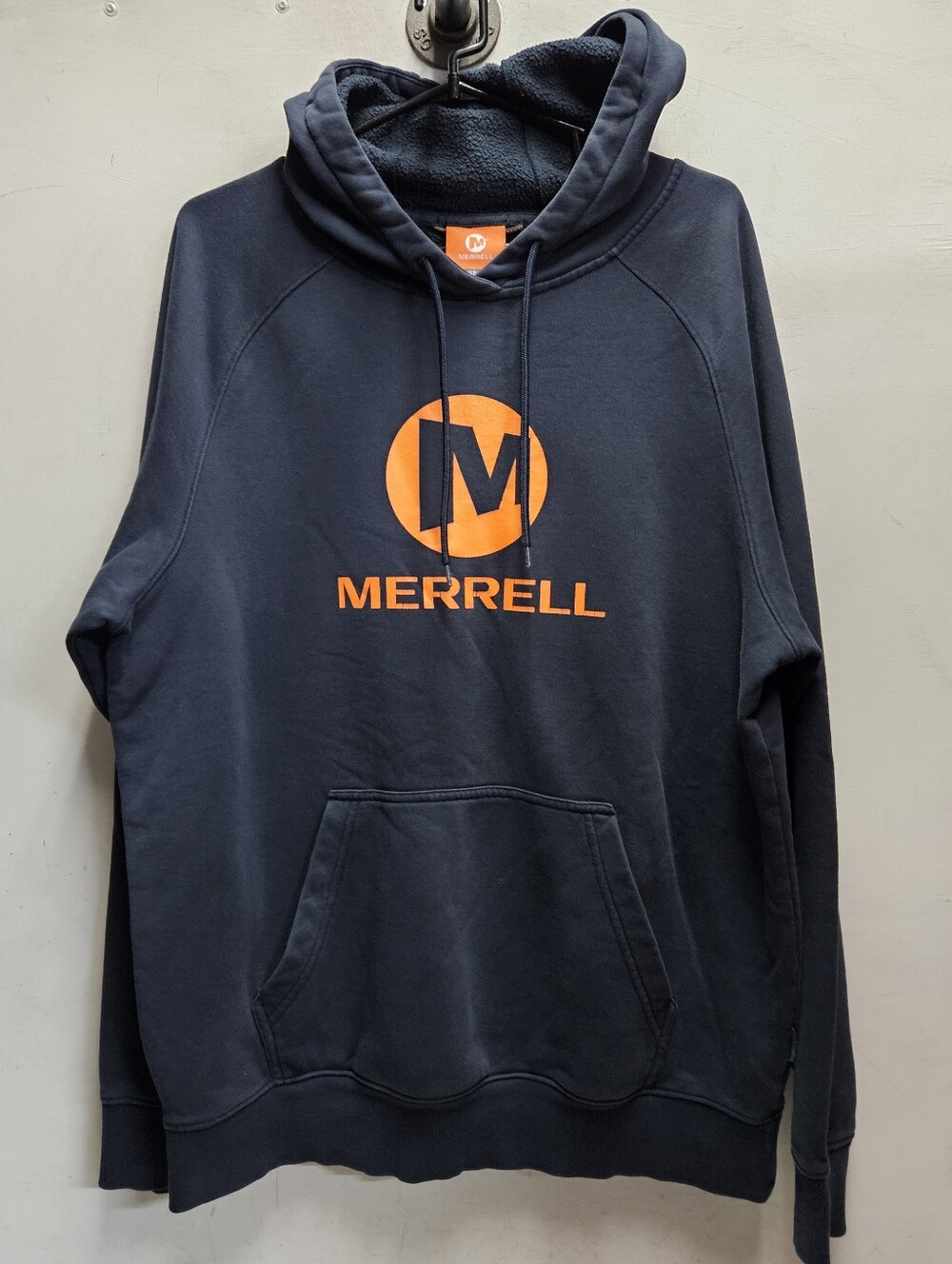 MERRELL Mens Unisex Medium Blue Hoodie Sweatshirt Outdoor Fall Autumn Pullover